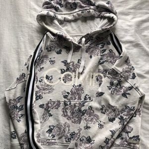 Calvin Klein Purple Flower Pattern Hoodie